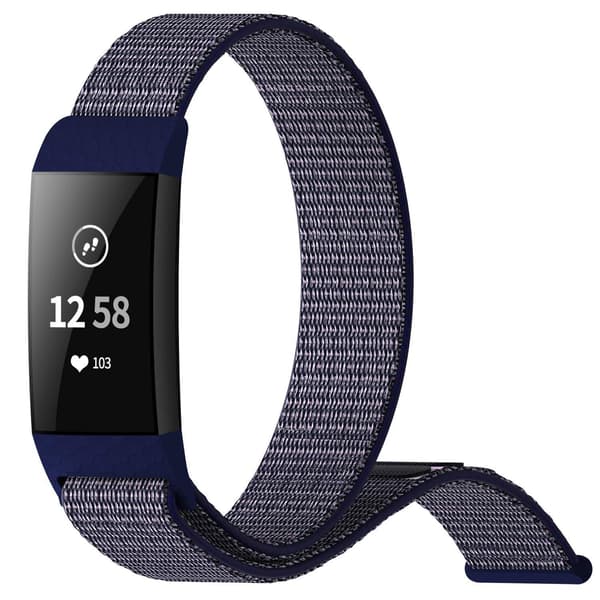 Fitbit Charge 3/4 reim nylon Mørkeblå