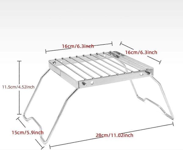 Fällbart lägereldsgrillbrännarstativ för ryggsäckar, bärbar aluminium utomhusmatlagningsutrustning (FMY)