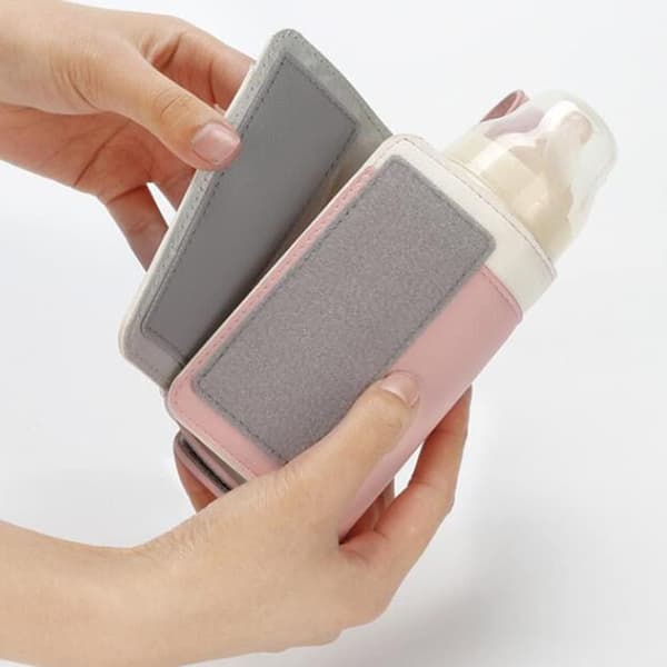 #(Pink) USB-flaske termostatisk varmer med tre niveauer af justering#