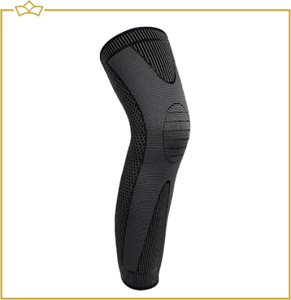ATTREZZO® Compression Support for Legs - Compression Sock - Compression Stocking - Sleeve - Socks - Black - Size L