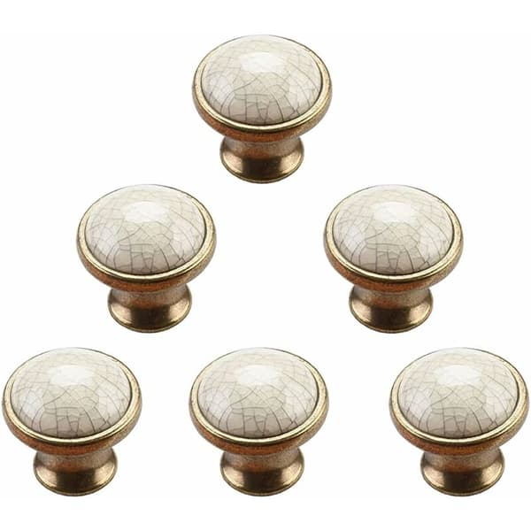 Cabinet Knob Cabinet Door Knobs 6 Pieces Porcelain Knob