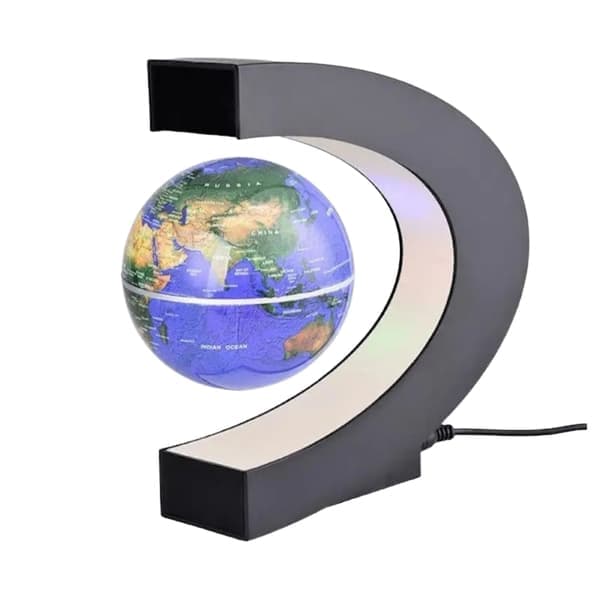 Magnetisk leviterende jordklode LED Verdensatlas Nattlampe