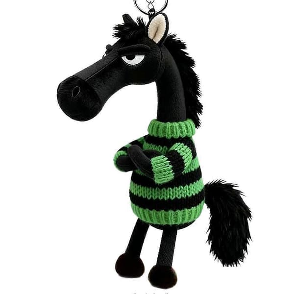 User-Friendly Premium Quality Cartoon Simulation Horse Plush Toy Cute Design, Exquisite Craftsmanship Green Grön