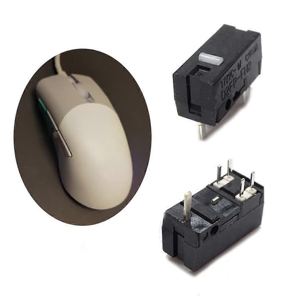 2 Stykker Strike Light Mus Mikro Switch Mus - Mikro Knap D2FP-FN2 til ASUS ROG Gladius III AimPoint 36K 80 Millioner