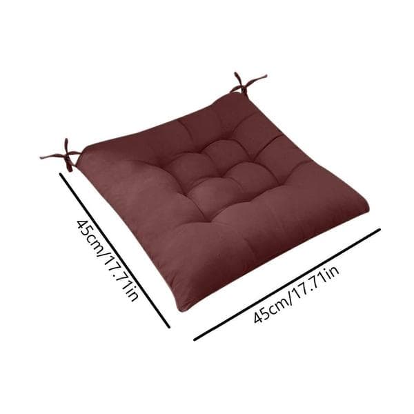 Sort sædehynde med bindebånd, til indendørs og udendørs brug, kompatibel med havemøbler, 45 cm, 1 stk 45 cm G 45 cm G