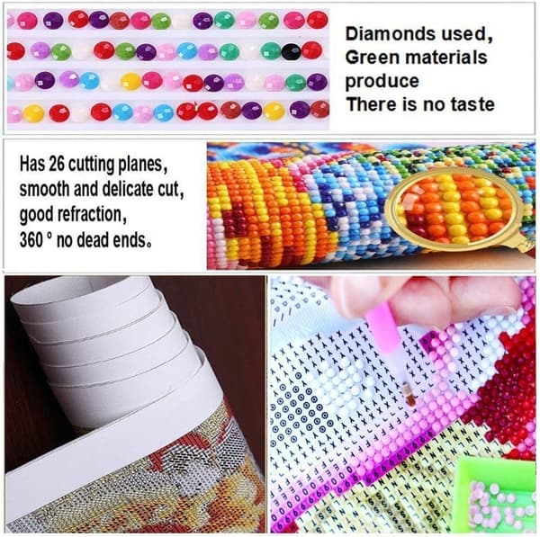 30x40 cm 5D DIY Diamantmaleri Fuld, Bohemian Collection#B, DIY Diamant Strass