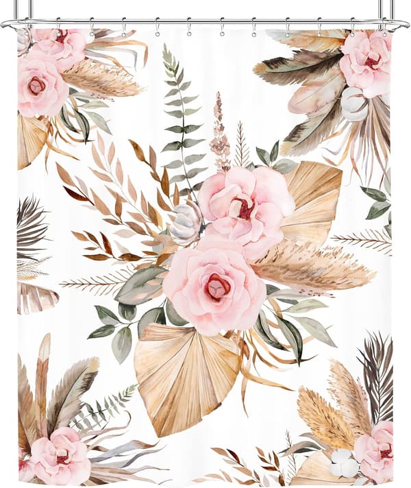 Boho Boheme Rose Blomster Bruseforhæng 150x180 cm Blush Flow