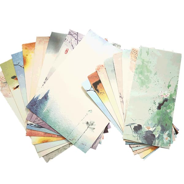 Brevpapper med kuvert, 4 ark brevpapper + 2 kuvert, brevpappersset, brevpapper, skrivpapper