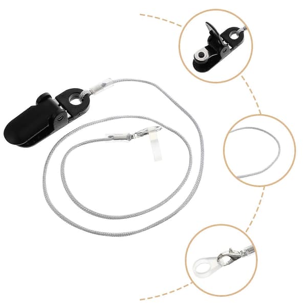 1 pc Anti-lost Hearing Aid Hanging Strap Holder Hearing Aid Protector for the Elderly (Black White)