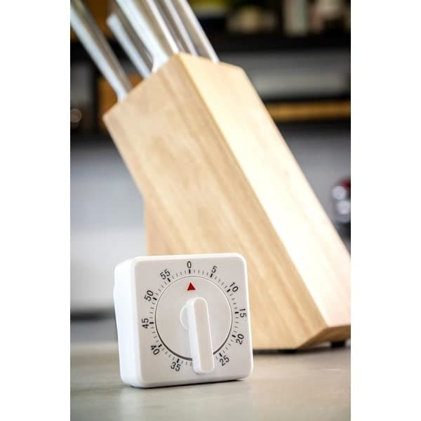 2-pakning kjøkkentimer, 60 minutter, hvit 2 stk 2pk 2pc