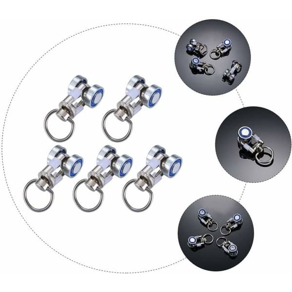 20-pack gardinrullhjul, metallgardinrullhjul, glidhjul