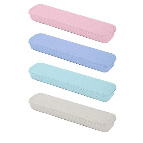 4-pack resebestick, bestickfodral, bärbar förvaringslåda för bestick