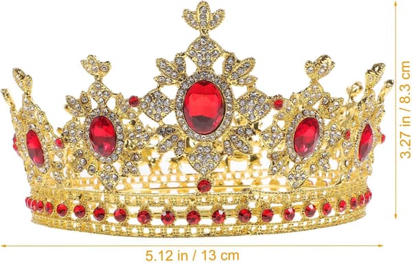 brudekrone bryllupskrone med rhinestone, rund fra legering -