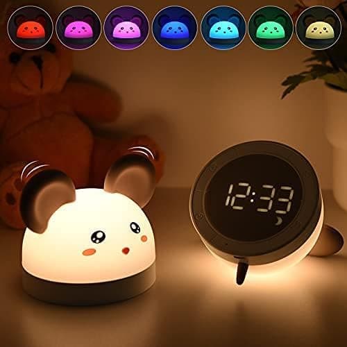 Children's Night Light 3-in-1 Alarm Clock and Night Light 7 Colors