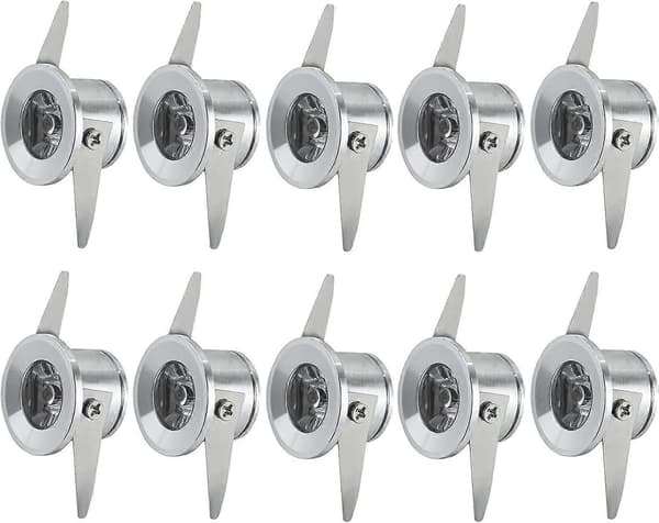Downlight-lamper, LED innfelt spotlight 1w innfelt liten spotlampe LED taklampe med transformator for vinskap
