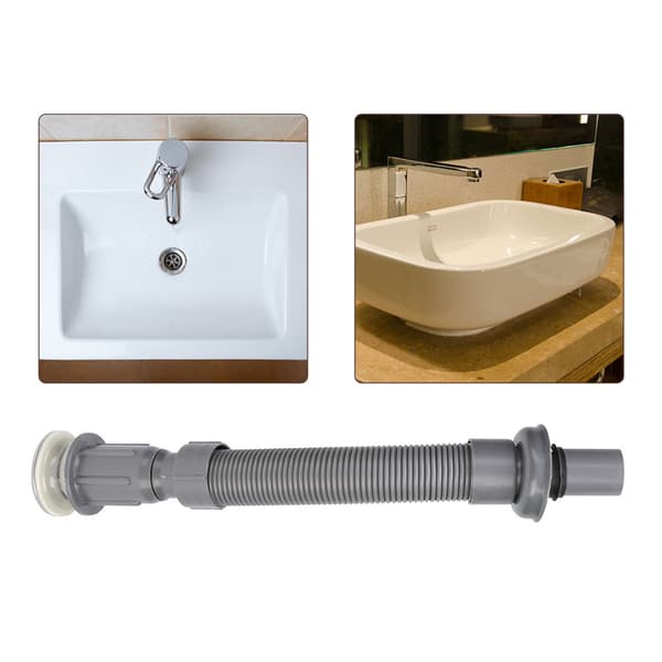 Universal Bathroom Sink Drain Pipe S-Trap Downpipe Plumbing Accessory