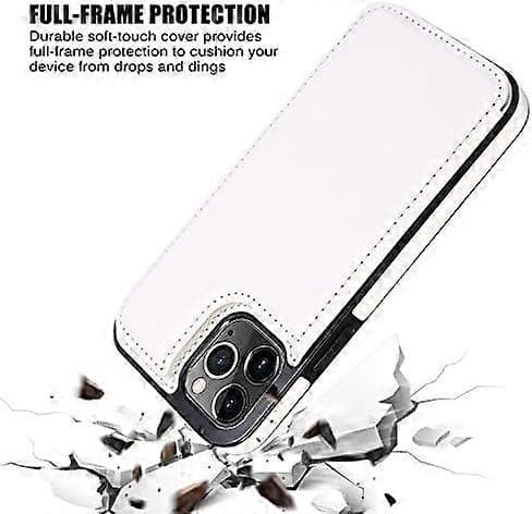2-pack Wallet Case Compatible with iPhone 12 Pro/12, Slim Protective Case with Card Holder, PU Leather Stand Card Holder Case with a Screen Protector