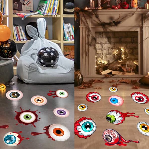 2 stk Nye Halloween Vindusdekaler, Store Skumle Demondekaler
