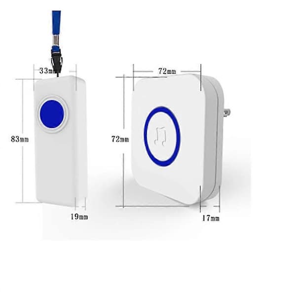 Wireless Home Alarm/Bracelet Elderly Alarm/Call Button/Wireless Pager/Elderly Buzzer/Home Alarm Receiver 330m Distance [DB]