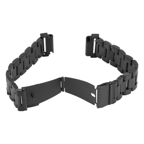 Metalurrem til Garmin Forerunner 965/955 i rustfrit stål, justerbar erstatningsrem til armbåndsur, 22 mm, sort