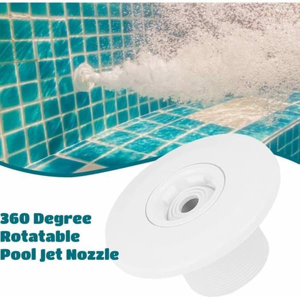 2-tommer hanreturdyse, 360 graders roterende pool spa jet massage badekar returdyse