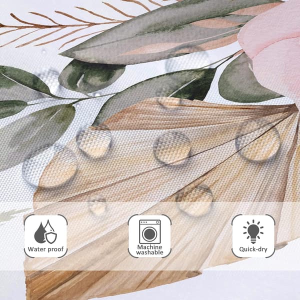 Boho Bohemsk Rose Blomstret Dusjforheng 59x70.8 Tommer Blush Flow