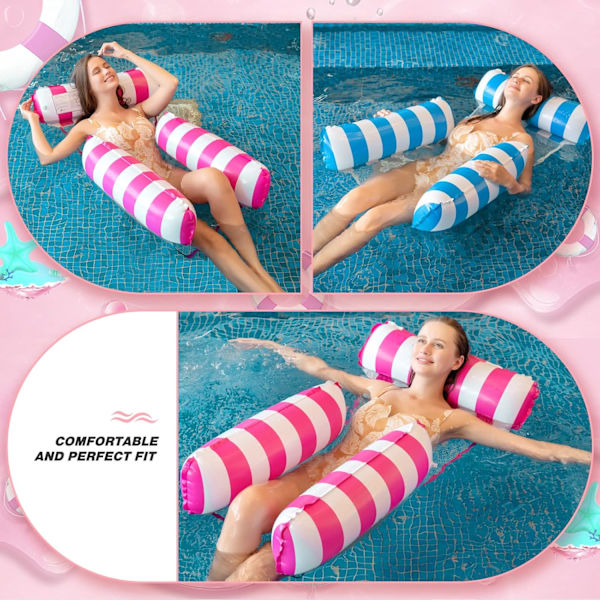 Pool Float Water Hammock, Swimming Pool Floating Chair Blue blue