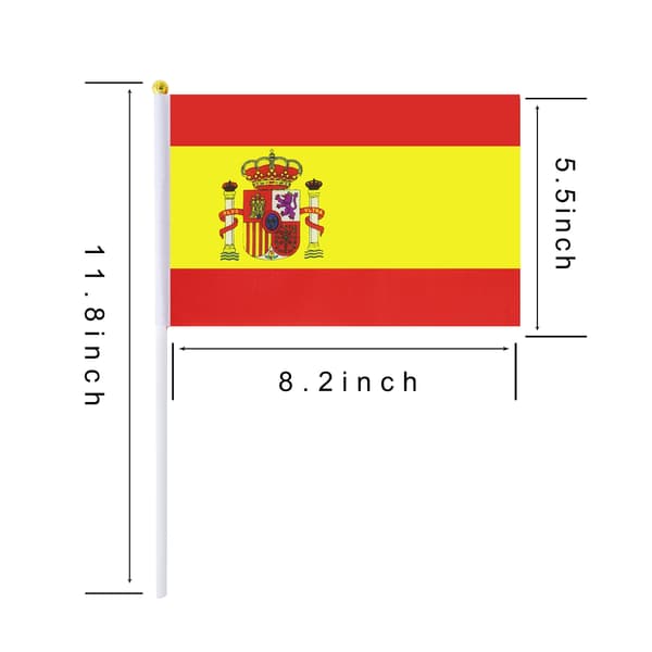 25-pak håndholdte små mini-flag Spanien Spain