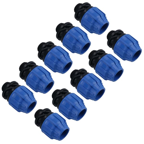 32 mm x 1\" MDPE hanadapter kompressionskobling rørfitting vandrør 10-pak
