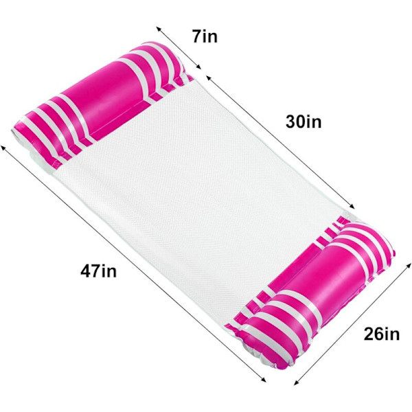Inflatable Pool Hammock with Multifunctional Mesh Bottom