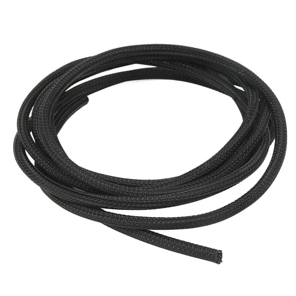 5mm/0.2 inch Black Cord Protector Self-Wrapping Cable Sleeve High Temperature Resistant Cable Sheath for RV Boat 7.5m/25ft