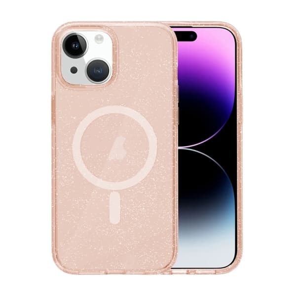 iPhone 13/14 Mobildeksel Glitter Magsafe - Gull Gull gull Guld gold