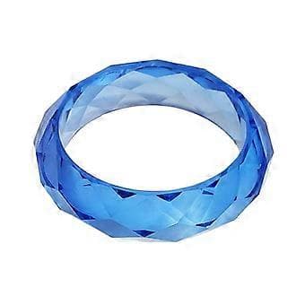 Fashionable Clear Resin Bracelet, Geometric Faceted Designs, Elegant Pattern Decoration for Special Occasions (C)