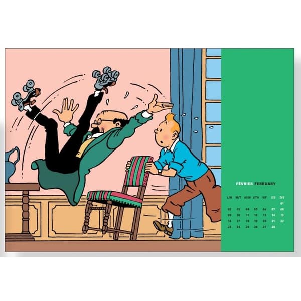 Tintin - Kalender bog 16 x 21 cm 2026 multifärg multicolor