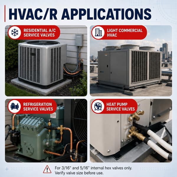 4-pack HVAC serviceverktyg sexkantsnyckeladapter