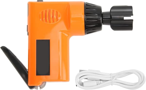 (Orange) 1 st trådlös elektrisk gitarrsträngsupprullare universell instrumentsträngsupprullare