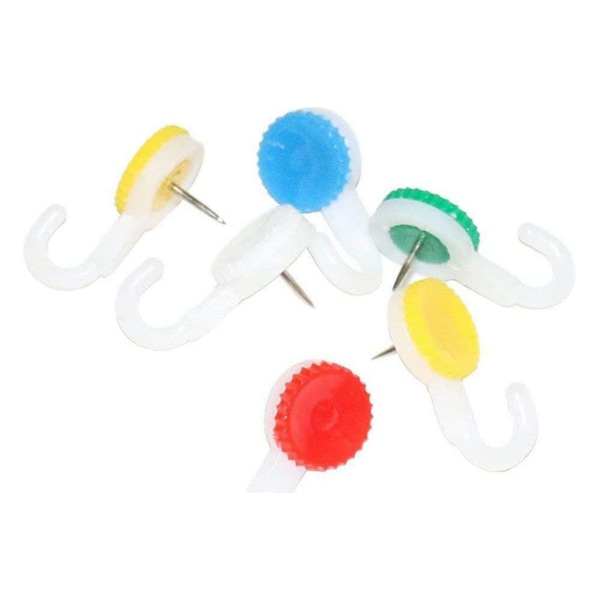 Creative Push Pins with Hooks, Plastic Serrated Push Pins, Push Pins for Displaying Craft Notes, Photo Crafts, 36 Pcs