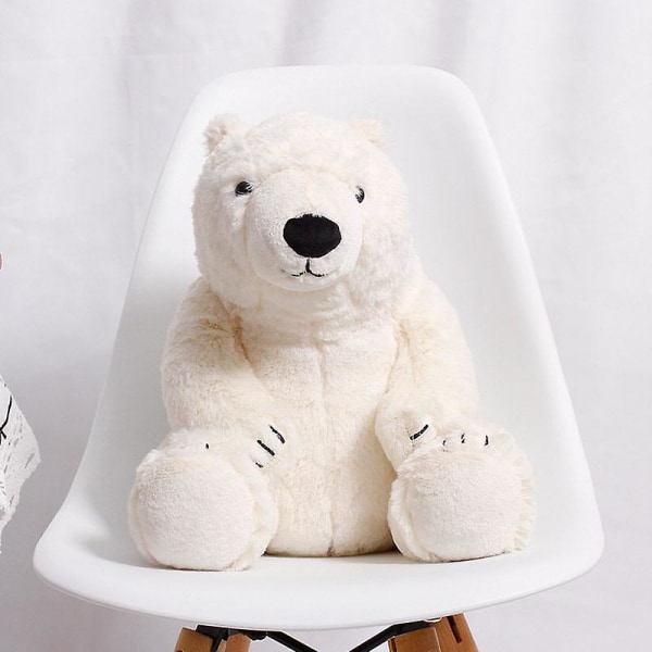 Isbjörn plyschdocka söt plyschleksak barngåva docka födelsedagspresent