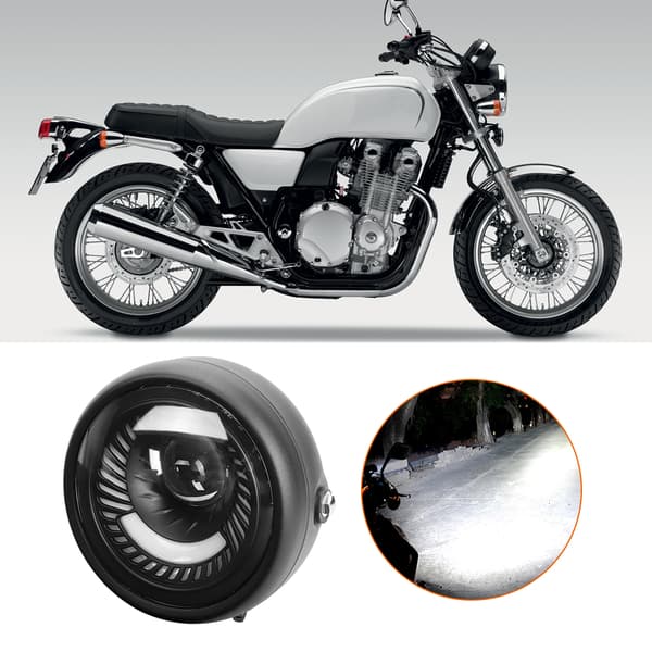 6,5 tommer motorcykel 12V universal LED-forlygte med fjernlys og nærlys