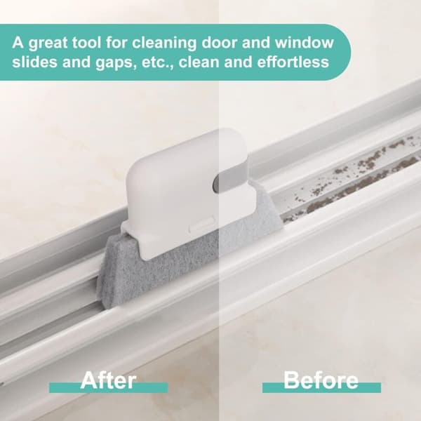 Window Track Cleaning Brush, 4pcs Multifunctional Cleaning Brush for Window and Door Tracks