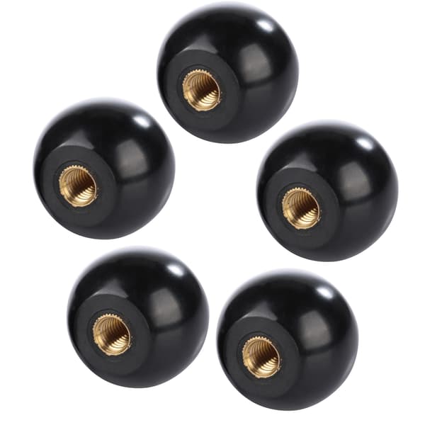 5 Pcs Black Round Ball Bakelite Lever Knob M8*32 Machine Tool Replacement
