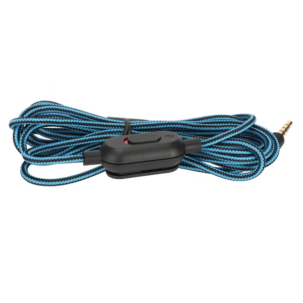 Gaming Headset Cable Woven Headphone Cord with Volume Control and Mute Button for Logitech G Pro X G433 G233 Blue