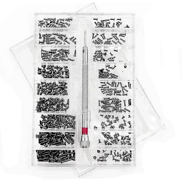 500 st Micro Screws Mini Self-Tapping Screws Assortment Kit