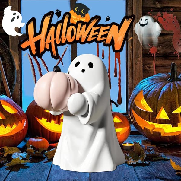 Halloween-dekorasjon, Spøkelse Resin Gresskarfigur