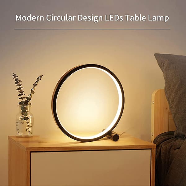 Designer Rund Bordlampe 25cm Rund Led Rund Moderne Design Dæmpbar Sengelampe Til Soveværelse Stue