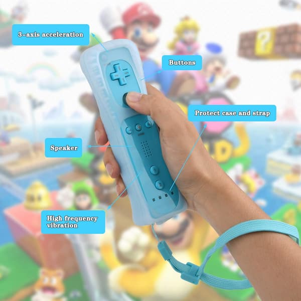 2 Höger WII-kontroller Fjernkontroll Spill Wii-kontroller med S