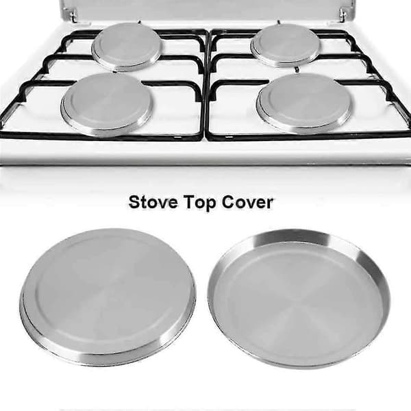 4-pack Stainless Steel Stove Burner Covers - Cooktop Protector Set - Kitchen Utensils 17/21cm