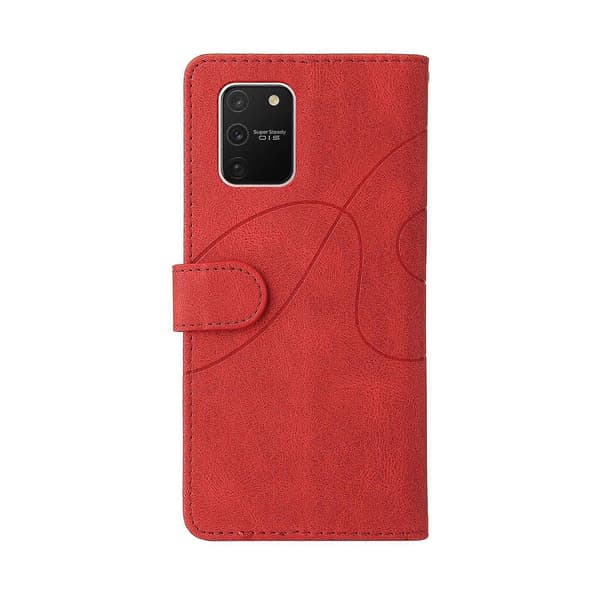 For Samsung Galaxy S10 Lite / A91 Two-tone Splicing Horizontal Flip PU Leather Case with Holder & Card Slots & Wallet [DB] Red Red