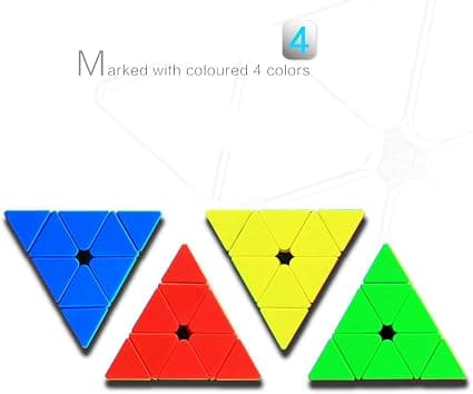 3x3 Stickerless, Triangles Cubes 3x3x3 Speed Cubes Christmas Gift