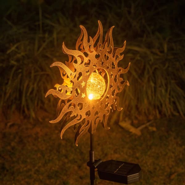 Outdoor Yard Ground Inserted Camping Lamp LED Flame Solar